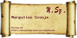 Margulies Szonja névjegykártya